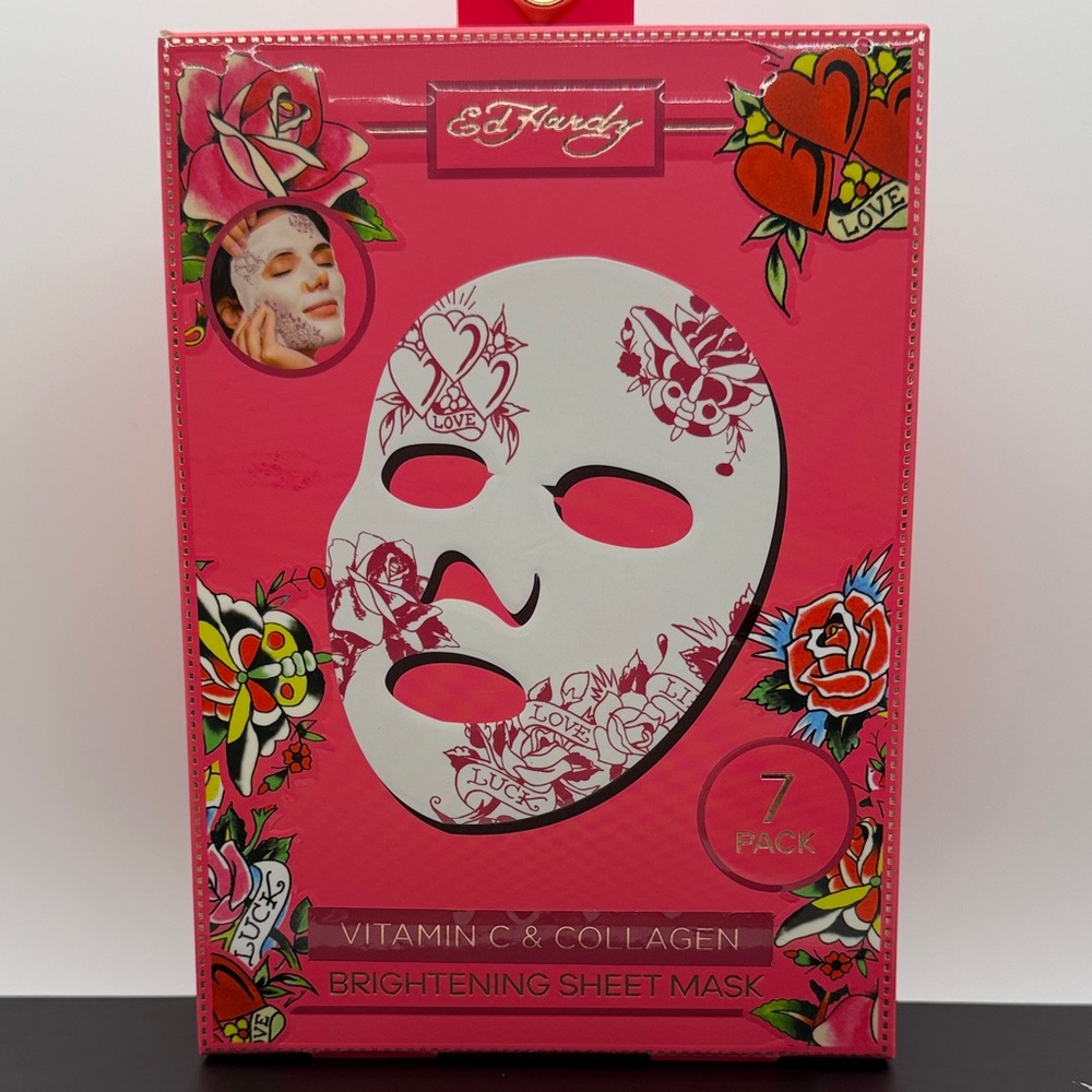 Ed Hardy Vitamin C & Collagen Mask Set 7 ct. SEALED. BNIB.